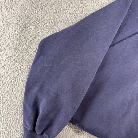 Vintage Ralph Lauren Sweatshirt Adult XL Blue Catch Release Fishing Crop Chopped - Picture 3 of 13